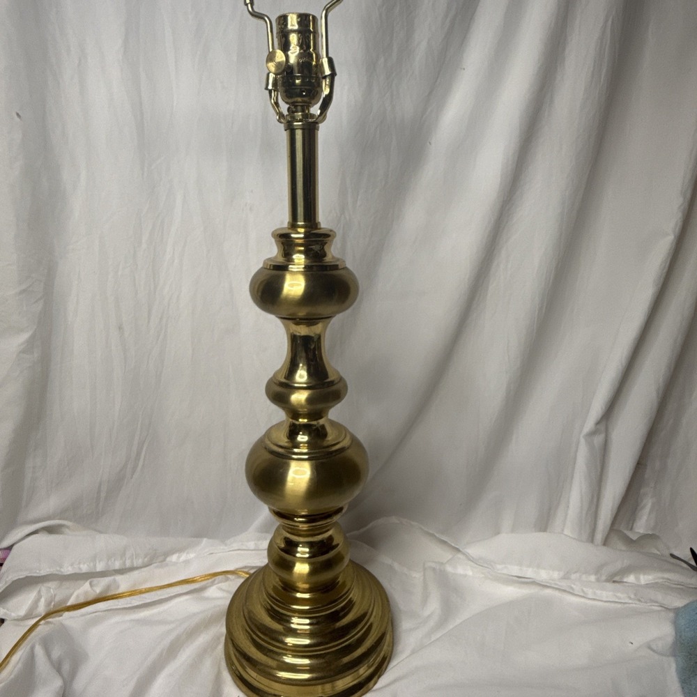 Vintage Stiffel Brass Table Lamp Baluster Urn Hollywood Regency MCM Heavy 29"
